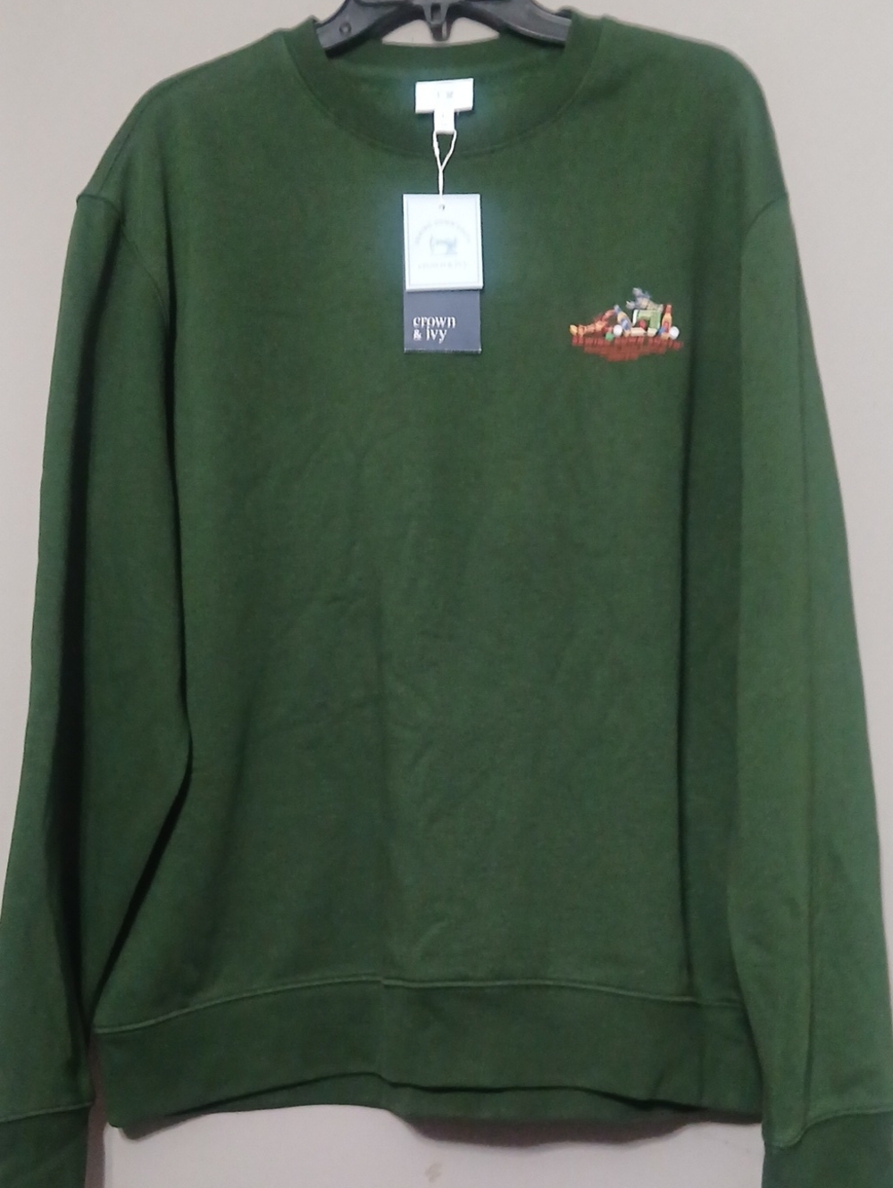 Mens Large crown & ivy Holiday Crewneck Sweatshirt